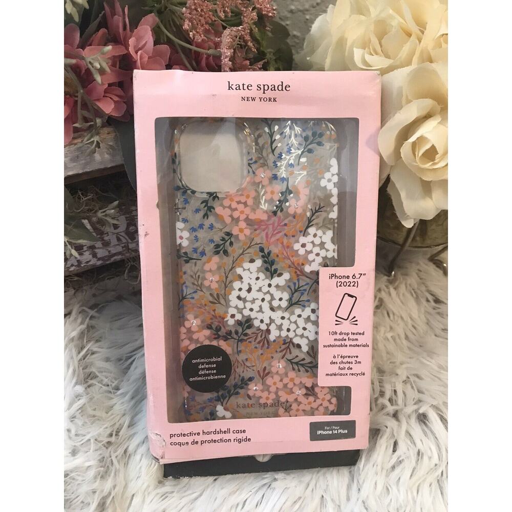 Kate Spade New York Apple iPhone 14 Plus Protective Hardshell Case open case